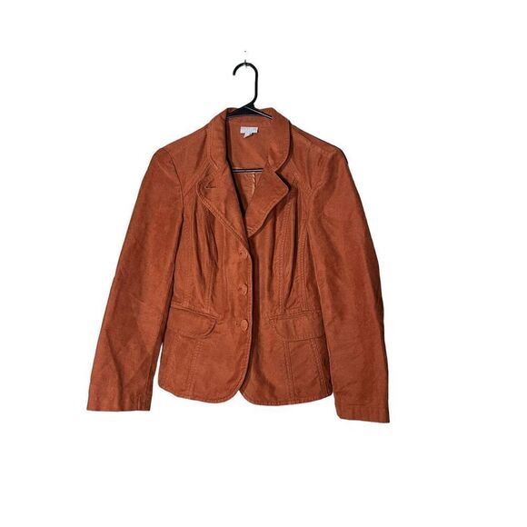 J. Jill Women’s Burnt Orange Rust Blazer Size 4 Petite - Picture 1 of 8